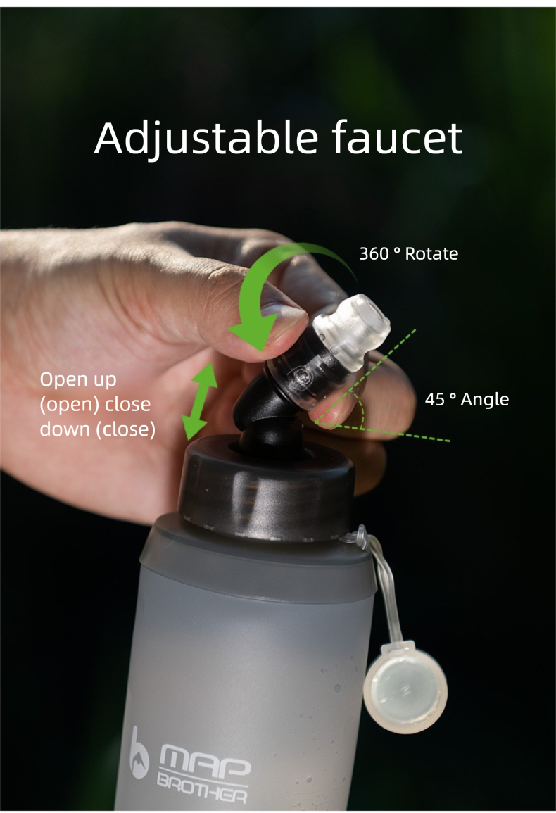 Tuhang Outdoor-Sportflasche, weich, faltbar, für Trailrunning, Marathon, tragbarer Wasserbecher_voghion.com