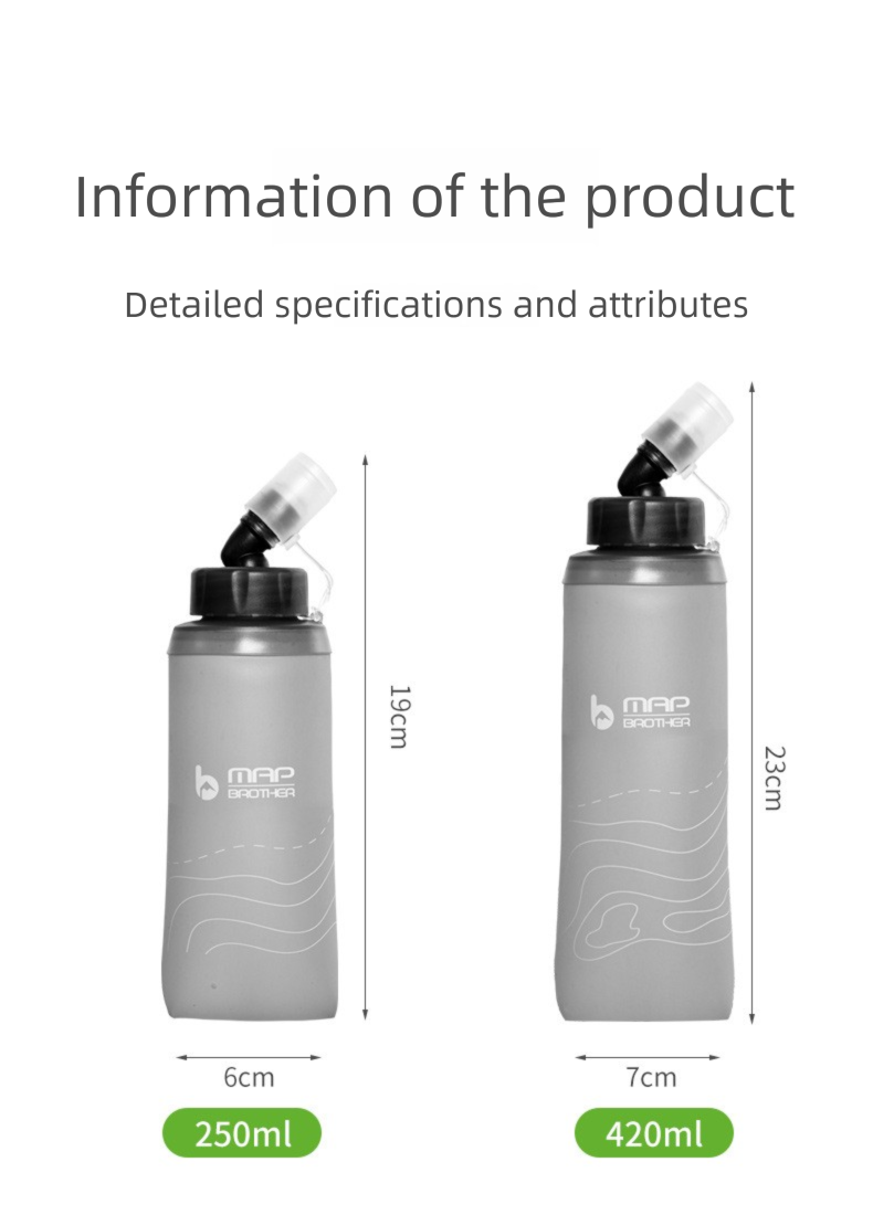 Tuhang Outdoor-Sportflasche, weich, faltbar, für Trailrunning, Marathon, tragbarer Wasserbecher_voghion.com