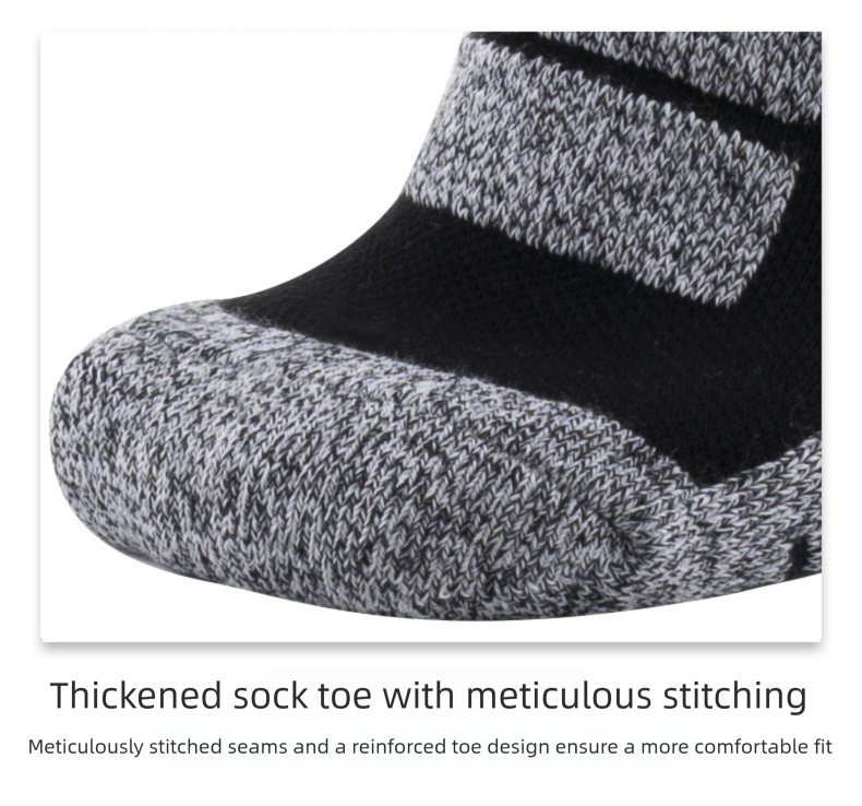 Meias de esqui unissex de cano longo, grossas e quentes, com sola atoalhada, para atividades esportivas na neve e montanhismo._voghion.com