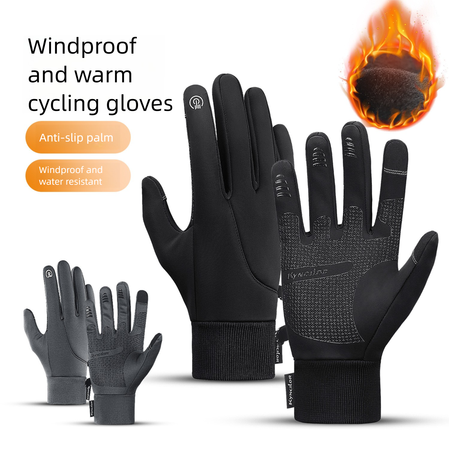 Outdoor Autumn Winter Men's Warm Cycling Touchscreen Gloves Women's Anti-Slip Wear-Resistant Water-Repellent Windproof_voghion.com