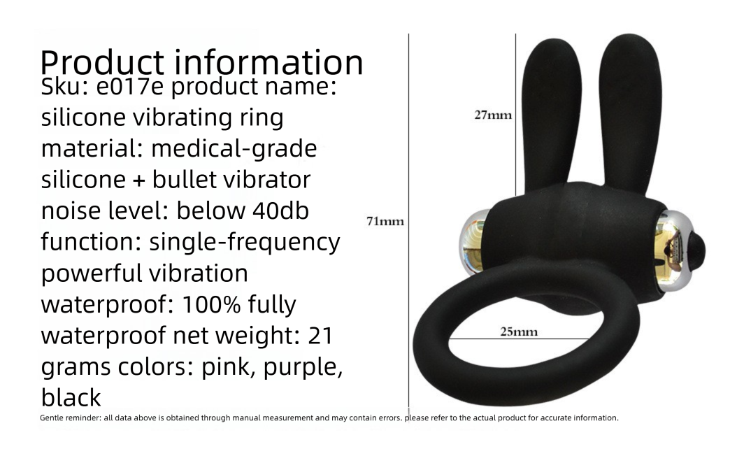 Rabbit Ear Penis Ring With 10 Vibration Modes For Couples_voghion.com