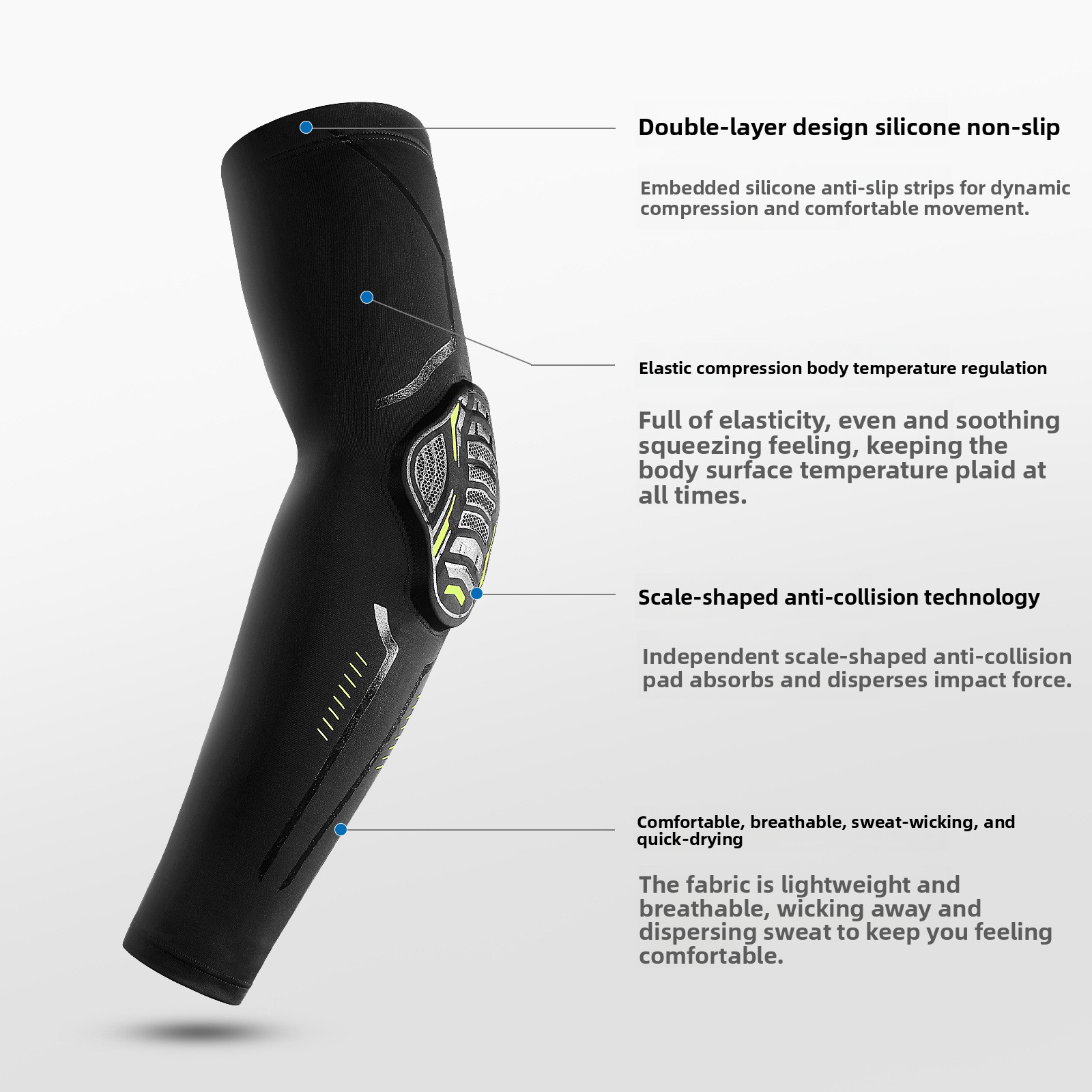 Summer Honeycomb Joint Anti-Collision Basketball Sports Fitness Arm Guard Cycling Outdoor Running Elbow Protector_voghion.com