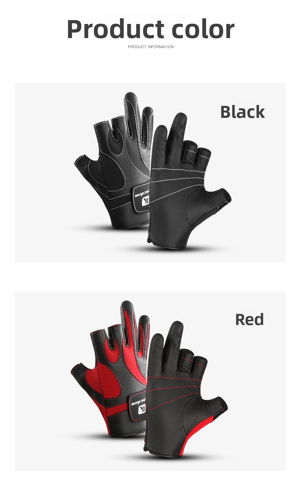 Fiskehandskar för vinter, halkfria med varmt fleecefoder_voghion.com