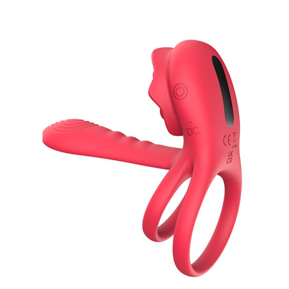 Cross-Border Second Generation Tuanhua Vibrating Wireless Remote Control Semen Locking Couple Resonance Double Ring_voghion.com