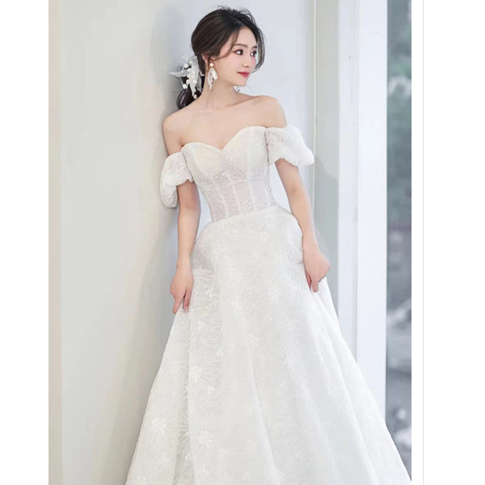 ChicShe ChicShe ChicShe ChicShe Abito da sposa vintage leggero con spalle scoperte 2025 Abito da sposa principale Petite di alta qualità per taglie forti per l'uscita e il ricevimento_voghion.com