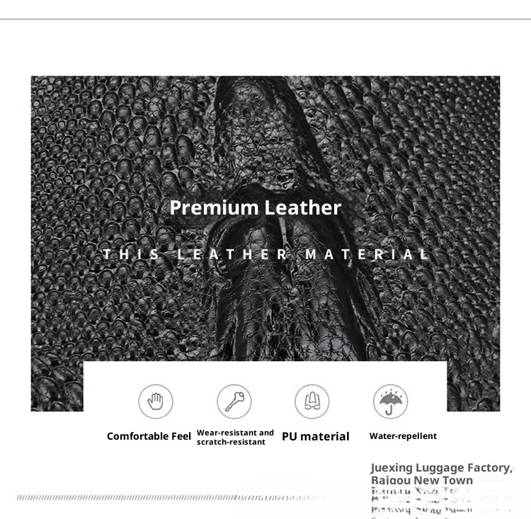 001 2023 New Men's Crocodile Pattern Trendy Fashion Casual Crossbody PU Sports Versatile Lightweight Front Chest Bag_voghion.com