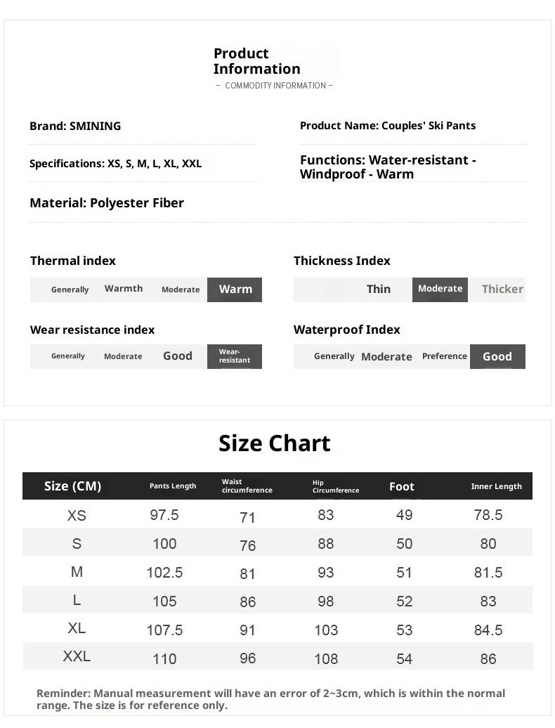 001 Pantaloni da sci invernali da donna, antivento, impermeabili, caldi, da snowboard, aderenti, per adulti, sportivi, all'aperto, per uomo_voghion.com