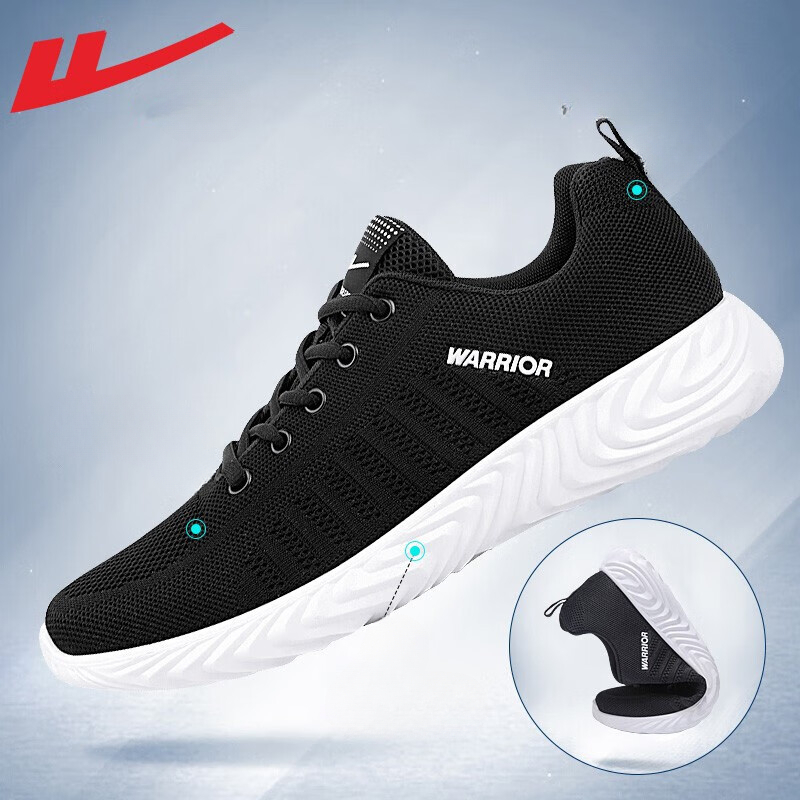 Men's Warrior Sneakers 2026 Summer Non-slip Shoes Breathable Work Shoes Special Black Soft-soled Casual Sports Shoes_vogvips.com