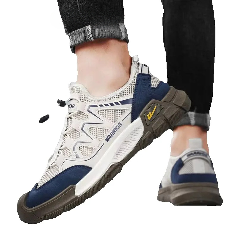 Warrior Men's Shoes Summer Mesh Breathable Men's Sports Shoes Sandals Wading Shoes Quick-dry Slip-on Shoes Men's Z_vogvips.com