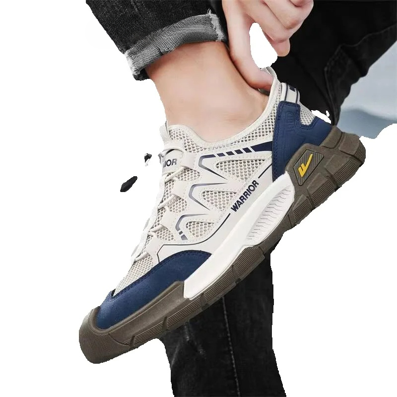 Warrior Men's Shoes Summer Mesh Breathable Men's Sports Shoes Sandals Wading Shoes Quick-dry Slip-on Shoes Men's Z_vogvips.com