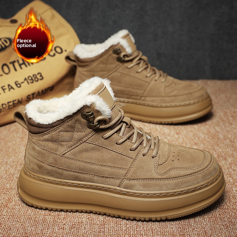 High-Quality Men's Shoes Autumn Winter New Fleece-Lined Thickened Sports Casual Sneakers_voghion.com