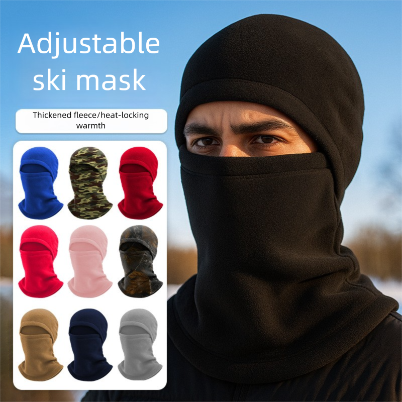 Autumn And Winter Motorcycle Riding Warm Face Mask Integrated Multi-Functional Pullover Hat Thickened Double-Layer Ski_voghion.com