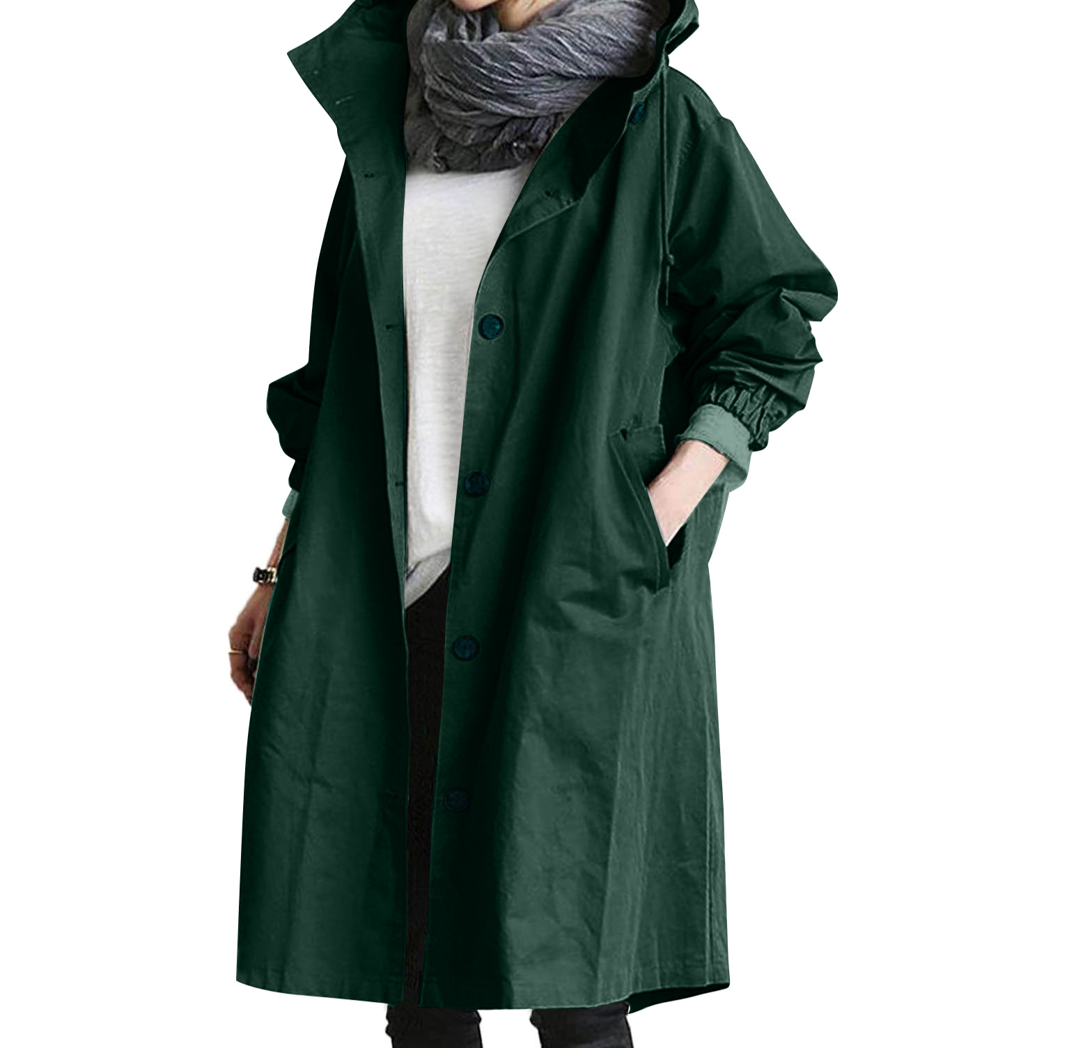 Lässiger Trenchcoat im Herbststil für Damen, mittellang, Petite, neues Modell 2020, elegant tailliert, verschiedene Farben, 8 Größen_voghion.com
