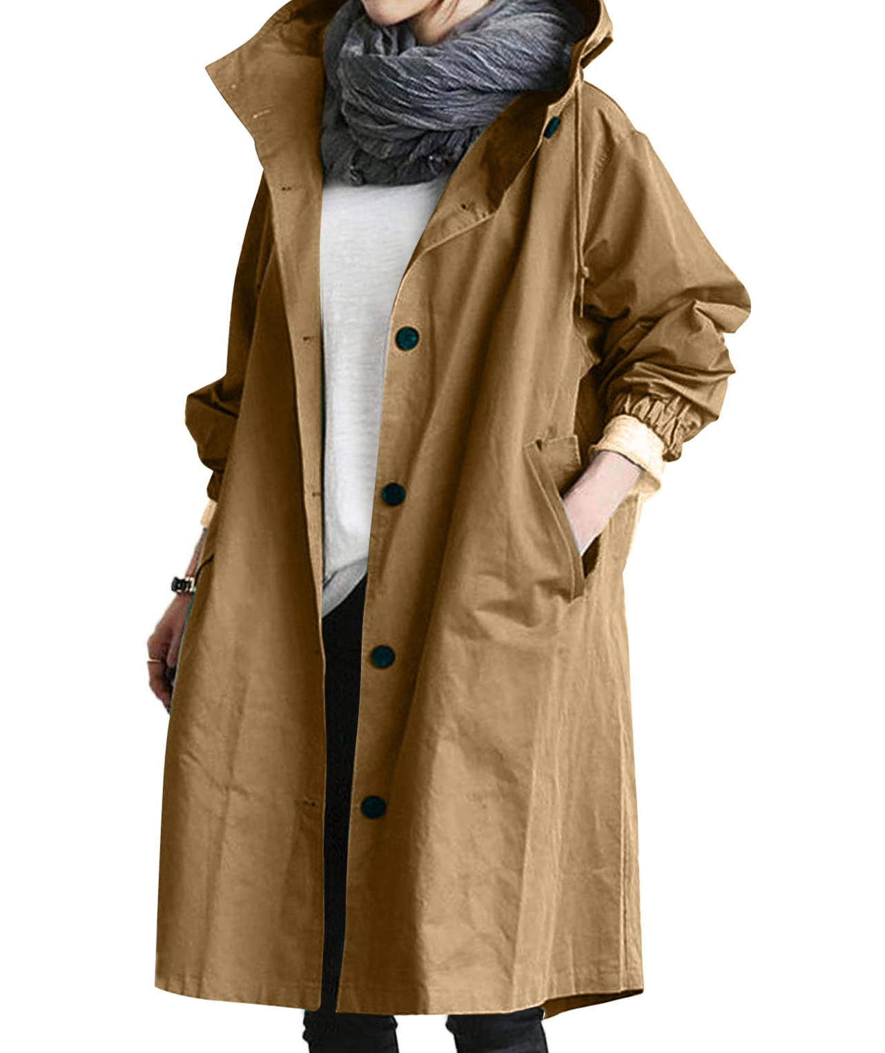 Lässiger Trenchcoat im Herbststil für Damen, mittellang, Petite, neues Modell 2020, elegant tailliert, verschiedene Farben, 8 Größen_voghion.com