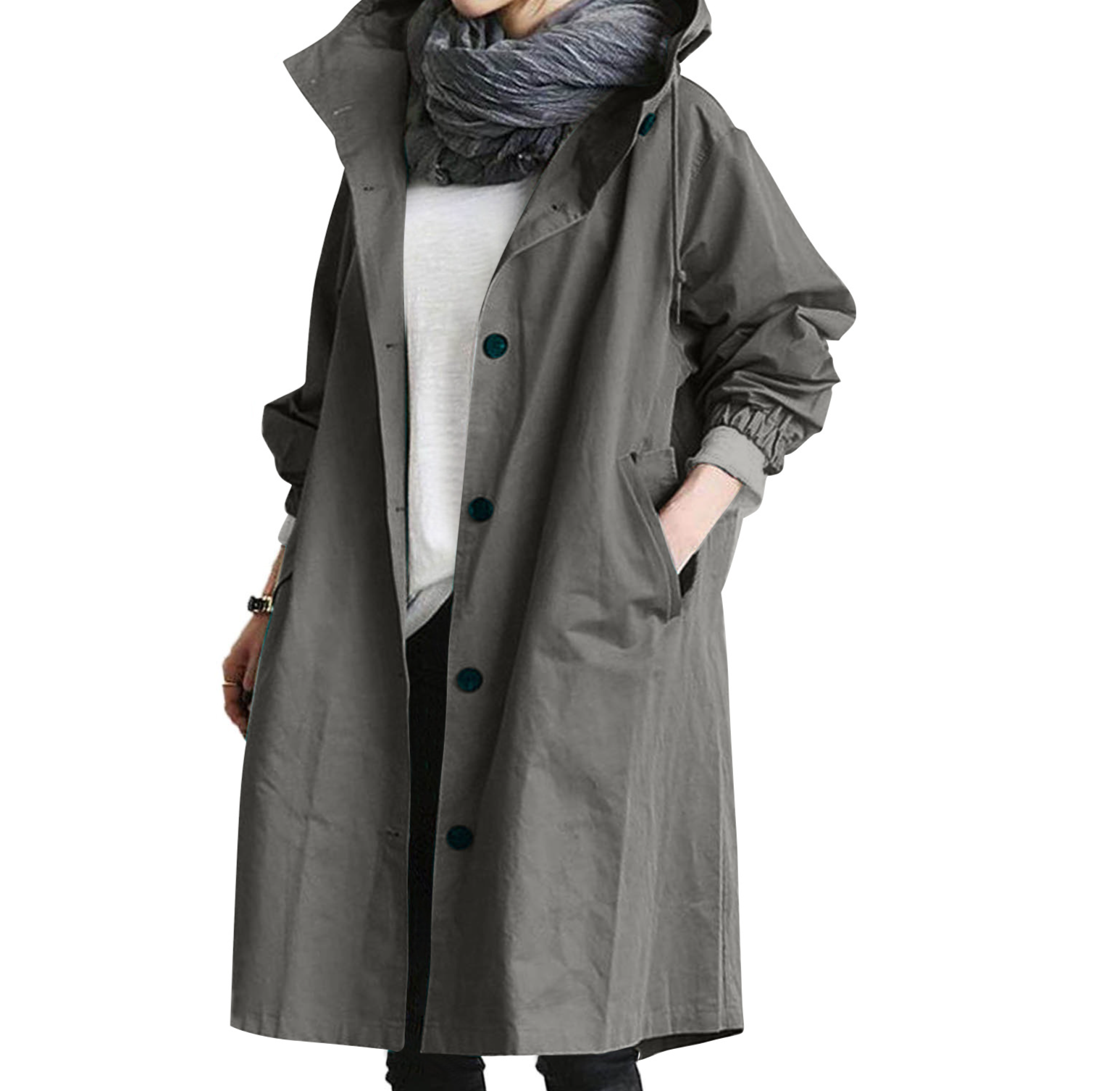 Lässiger Trenchcoat im Herbststil für Damen, mittellang, Petite, neues Modell 2020, elegant tailliert, verschiedene Farben, 8 Größen_voghion.com