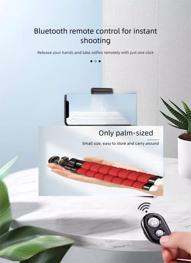 Portable Octopus Phone Stand Tripod For Selfie Live Streaming Photography Mini Smart Artifact_voghion.com