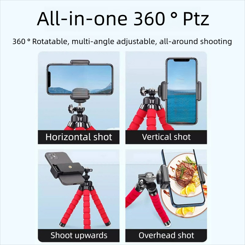 Portable Octopus Phone Stand Tripod For Selfie Live Streaming Photography Mini Smart Artifact_voghion.com