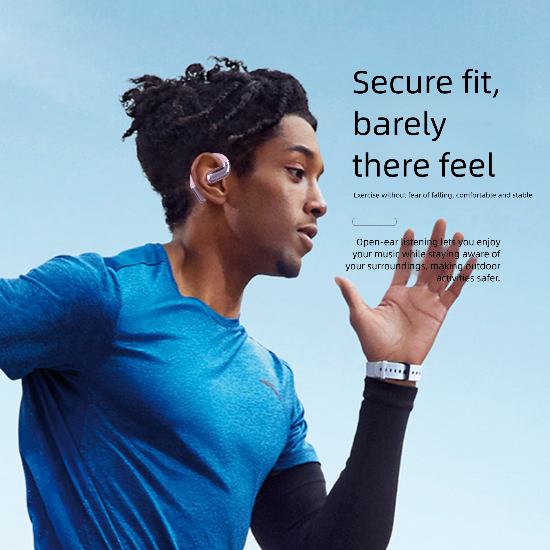 F15 Ear-hook New High-quality 5.2 Touch Long Battery Life Sports QWS Bluetooth Earphone_voghion.com