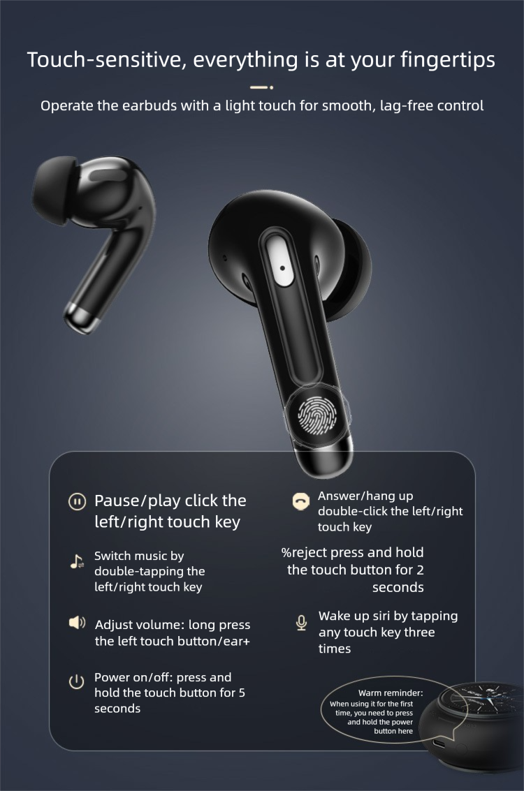 New Noise-Cancelling Multi-Functional Touchscreen Long Battery Life In-Ear Wireless High-Quality Berlin Sound Bluetooth_voghion.com