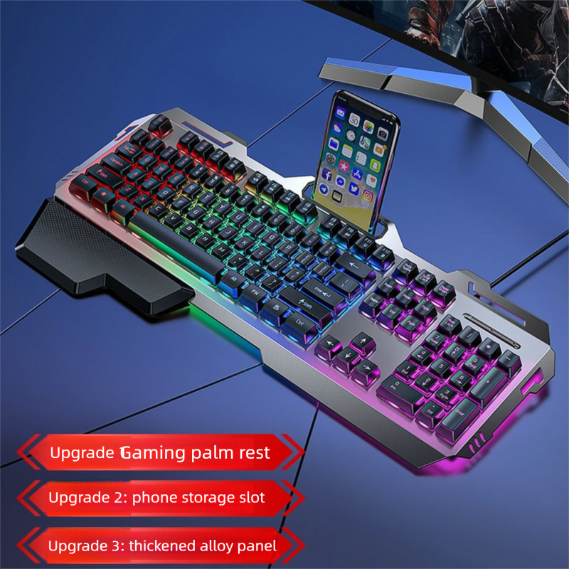 GX80 Set di cuffie meccaniche con interruttore Tea Feel per laptop, tastiera cablata e mouse da gioco_voghion.com