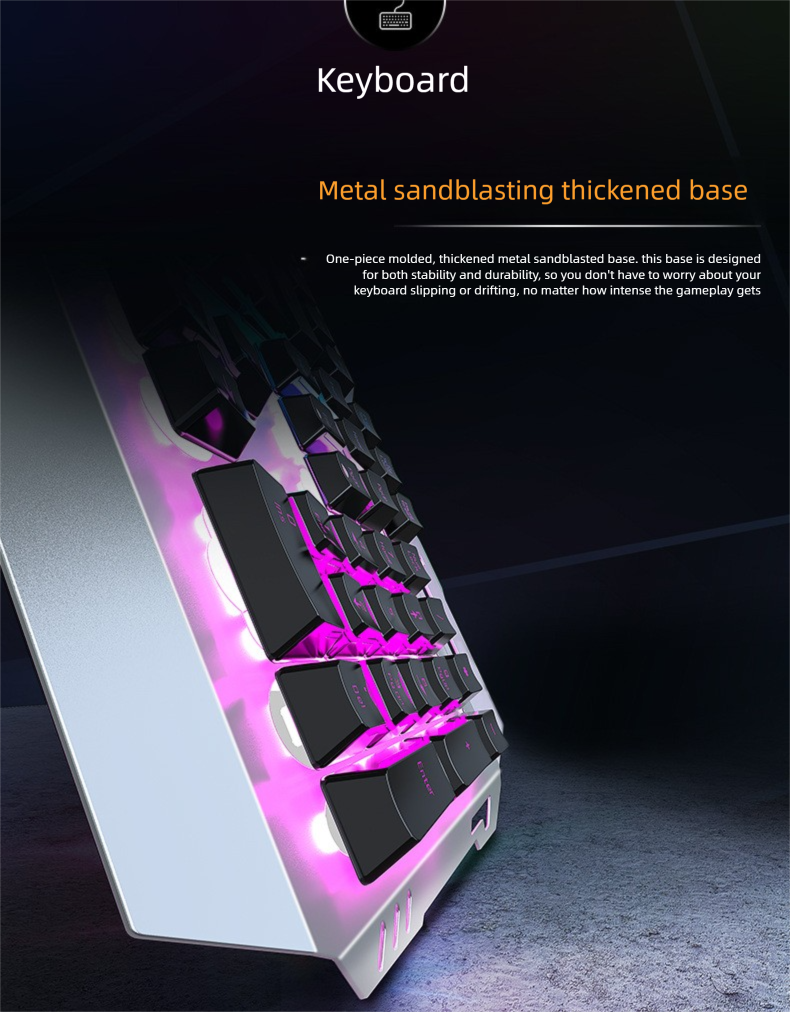 GX80 Set di cuffie meccaniche con interruttore Tea Feel per laptop, tastiera cablata e mouse da gioco_voghion.com