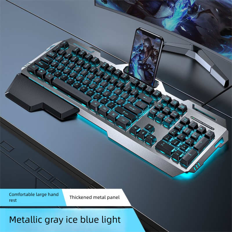 GX80 Mechanical Tea Switch Feel Headset Set Laptop Wired Keyboard Mouse Gaming_voghion.com