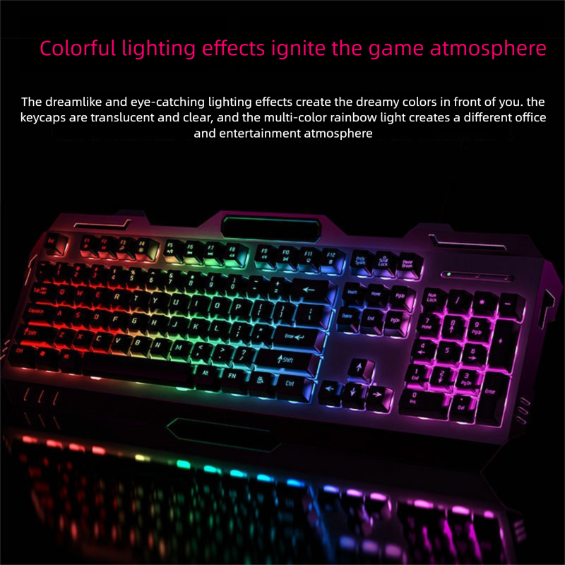 GX80 Set di cuffie meccaniche con interruttore Tea Feel per laptop, tastiera cablata e mouse da gioco_voghion.com