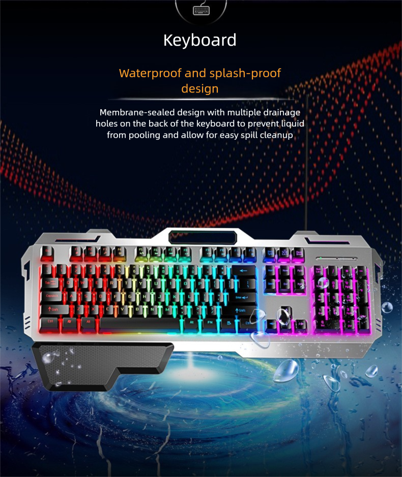 GX80 Set di cuffie meccaniche con interruttore Tea Feel per laptop, tastiera cablata e mouse da gioco_voghion.com