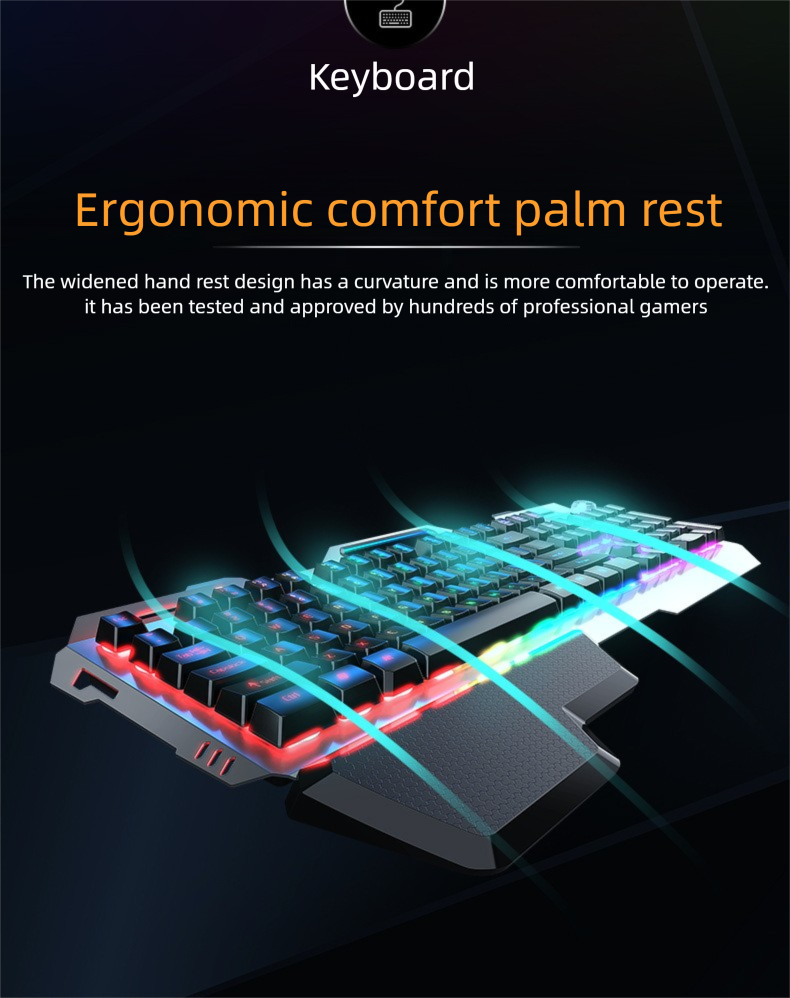 GX80 Set di cuffie meccaniche con interruttore Tea Feel per laptop, tastiera cablata e mouse da gioco_voghion.com