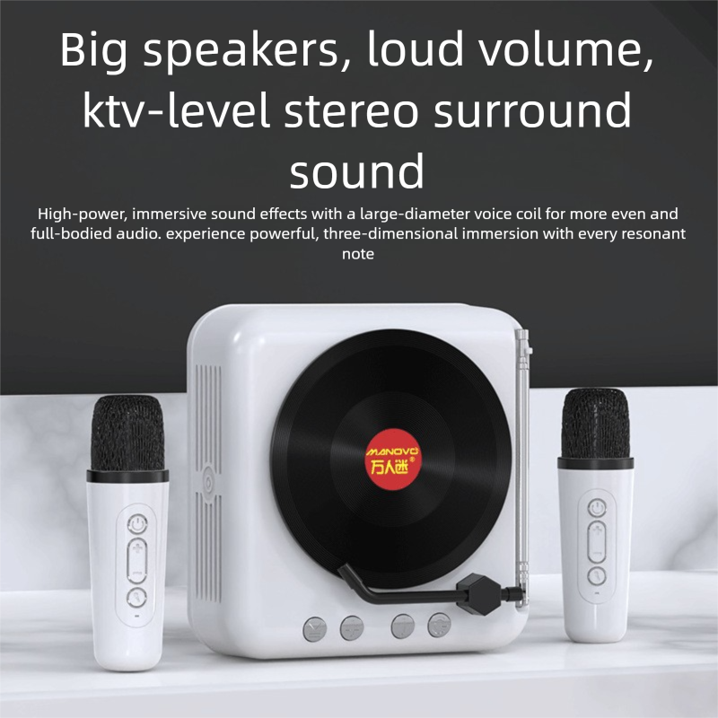 Giradischi in vinile Karaoke Bluetooth Mini altoparlante wireless regalo di compleanno per donne e uomini_voghion.com