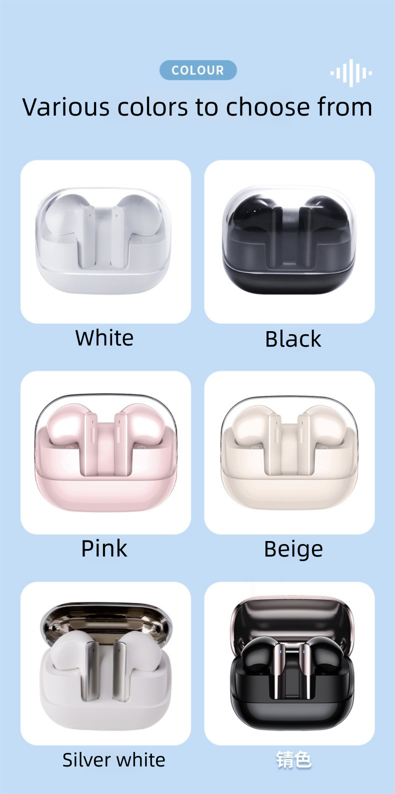 Bluetooth Noise Reduction Long-Wear Painless In-Ear Wireless Dual Stereo Private Model Earphones_voghion.com