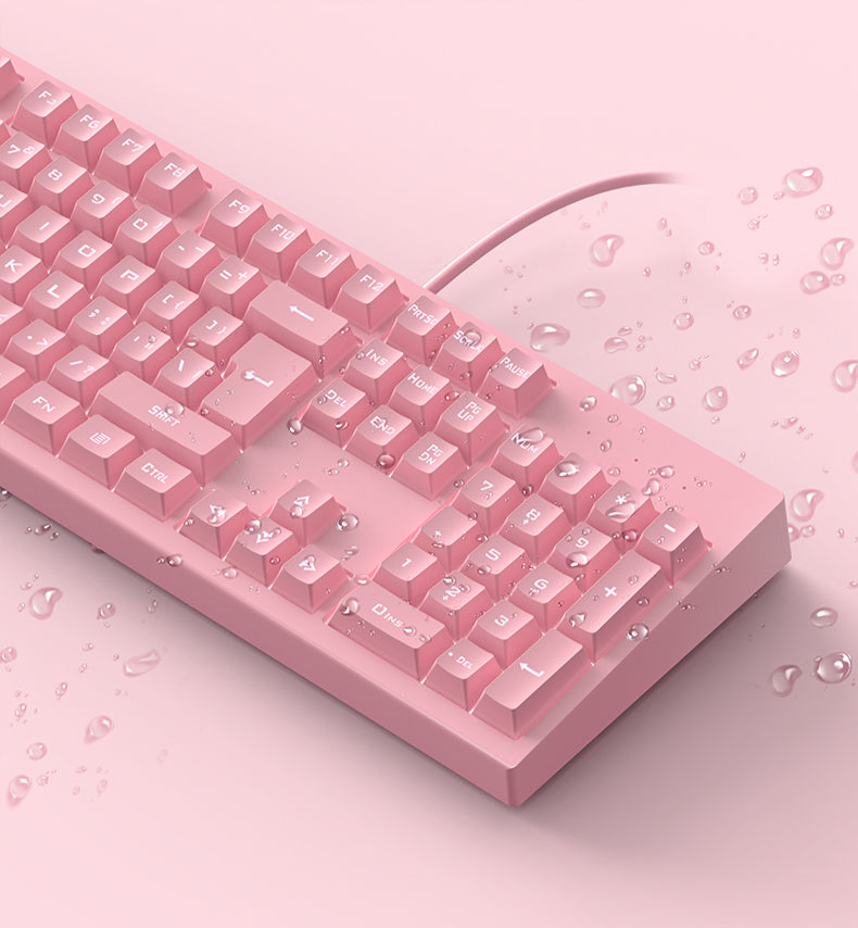 Xinmeng Mechanical Feel Keyboard Mouse For Girls High Aesthetic Key Silent Luminous Gaming Office Computer Use_voghion.com