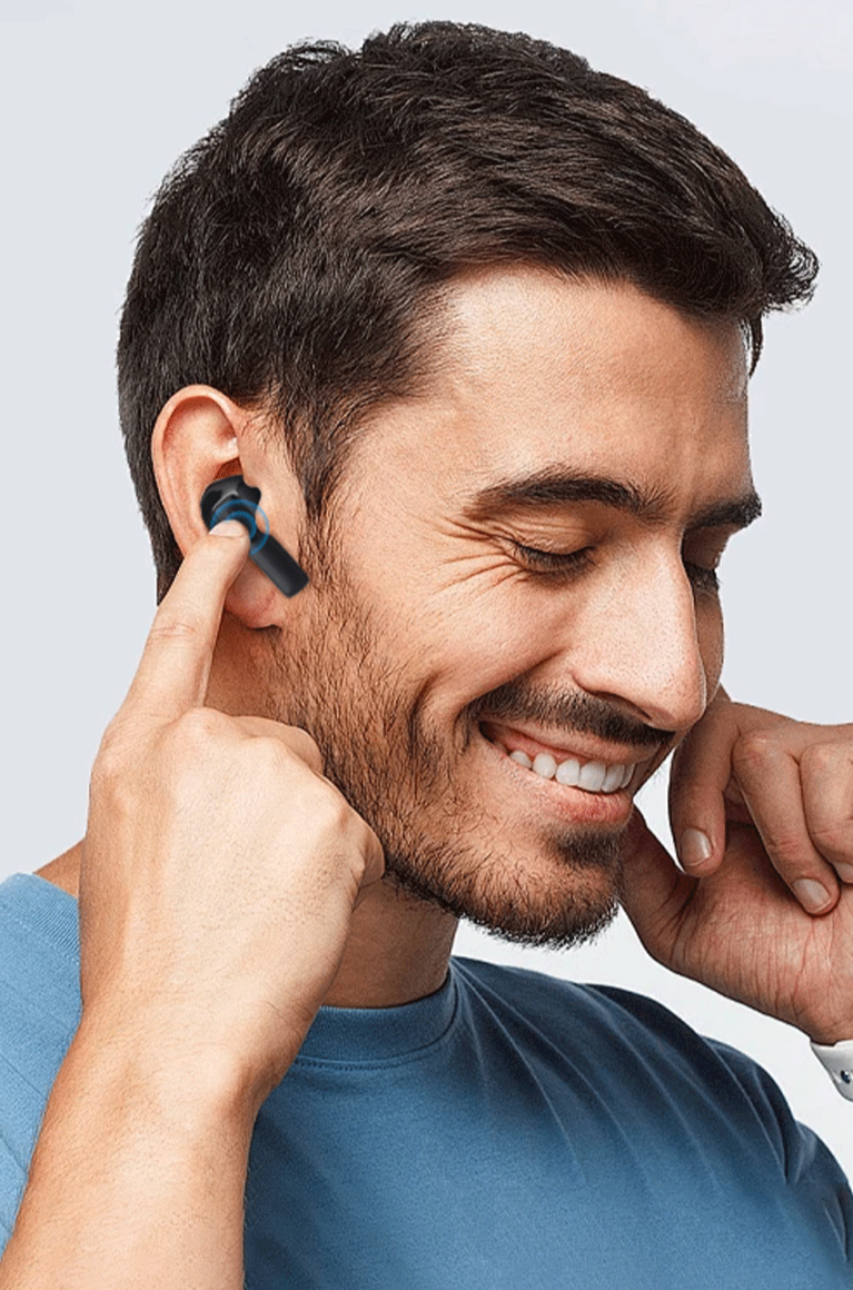Bluetooth Noise Reduction Long-Wear Painless In-Ear Wireless Dual Stereo Private Model Earphones_voghion.com