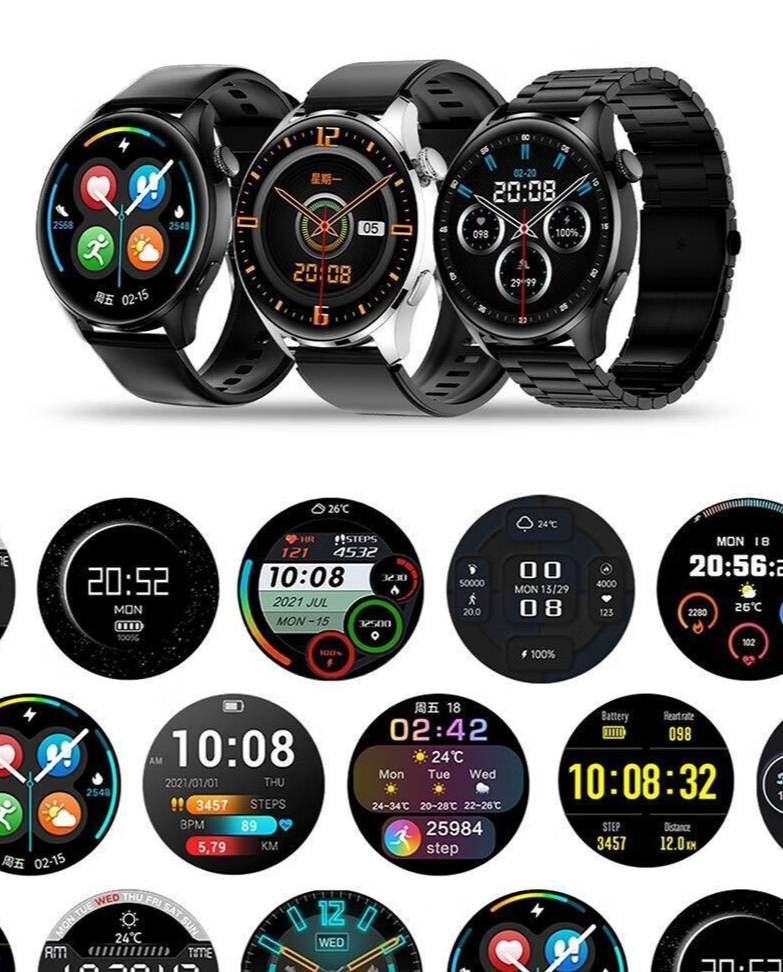 Top Version GT3 Pro New Smart Watch Bluetooth Call Heart Rate Blood Pressure Compatible Digital Black Technology_voghion.com