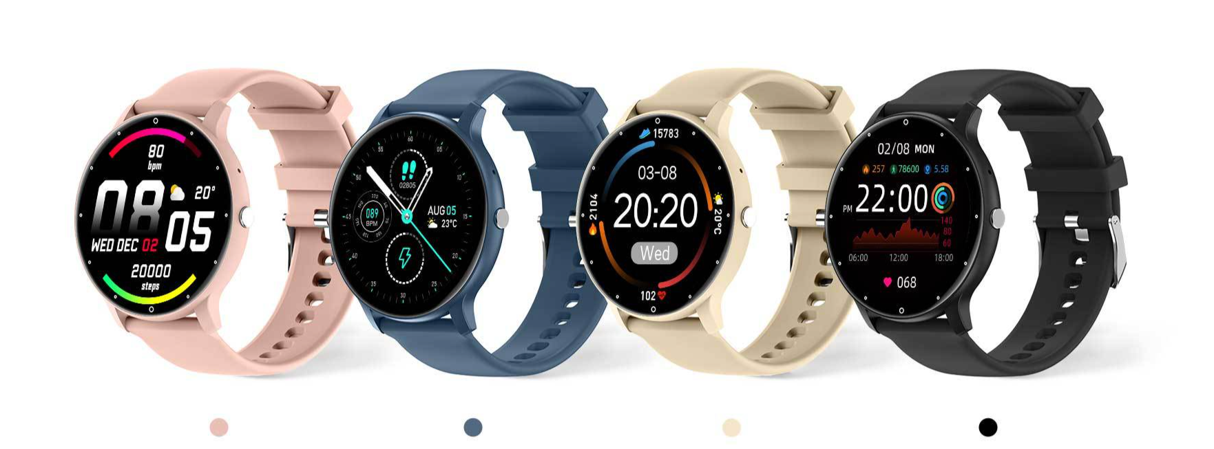 DafitZL02D Upgraded Version ZL02CPRO Smart Bluetooth Call Health Monitoring Watch Band_voghion.com