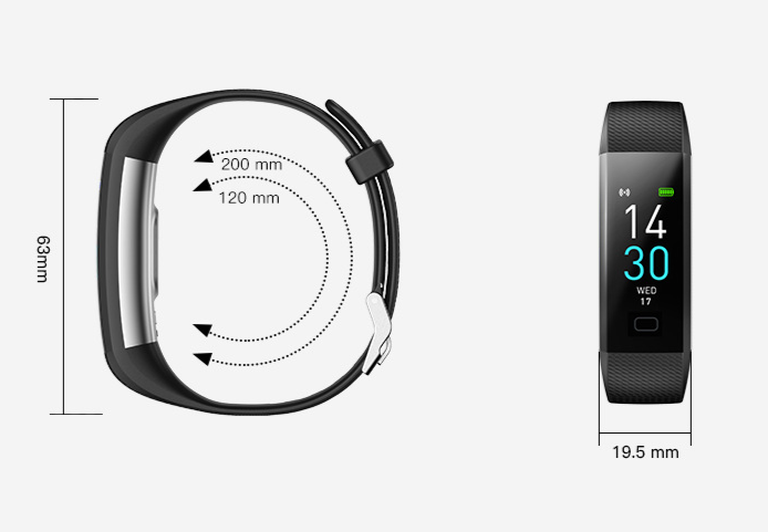 S5 Sportarmband der 5. Generation zur Messung von Körpertemperatur, Blutdruck, Fitness, Herzfrequenz und Schritten_voghion.com