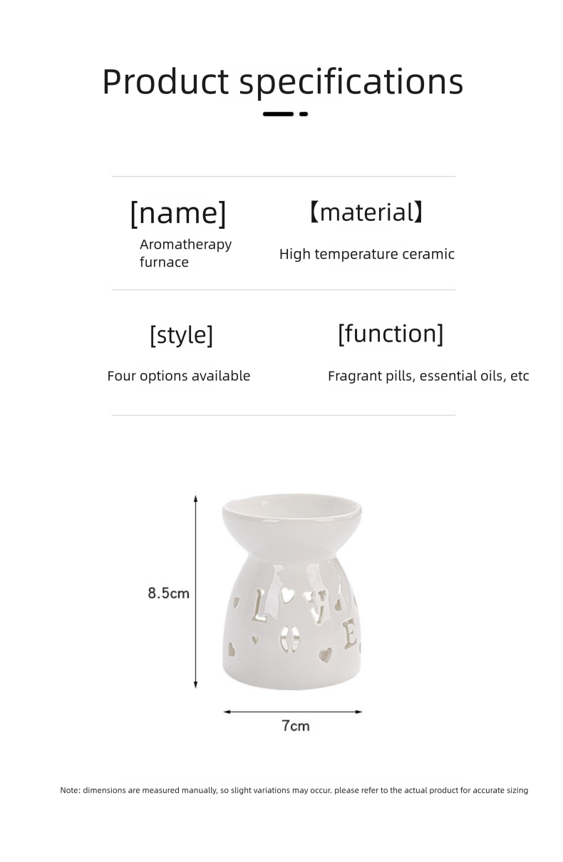 Ceramiczny palnik z pustym wnętrzem, olejek eteryczny do aromaterapii, kreatywny wystrój domu_voghion.com