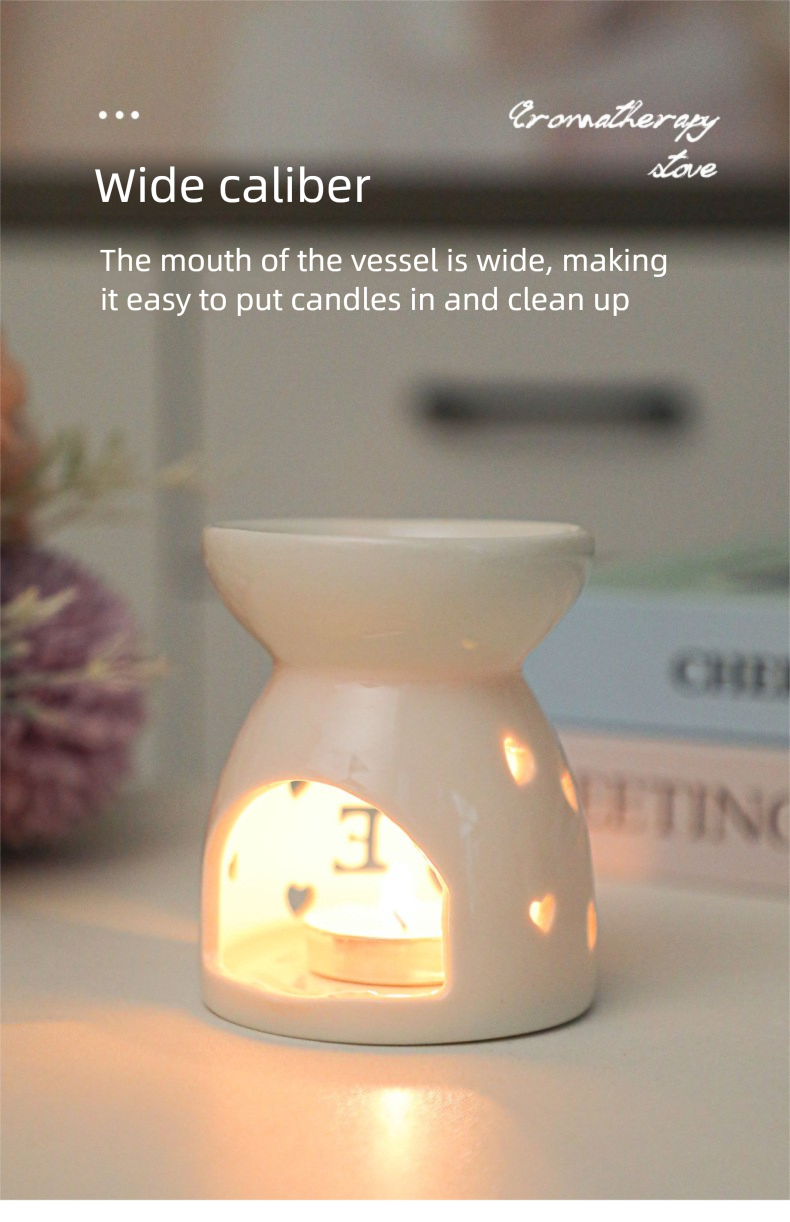 Ceramiczny palnik z pustym wnętrzem, olejek eteryczny do aromaterapii, kreatywny wystrój domu_voghion.com