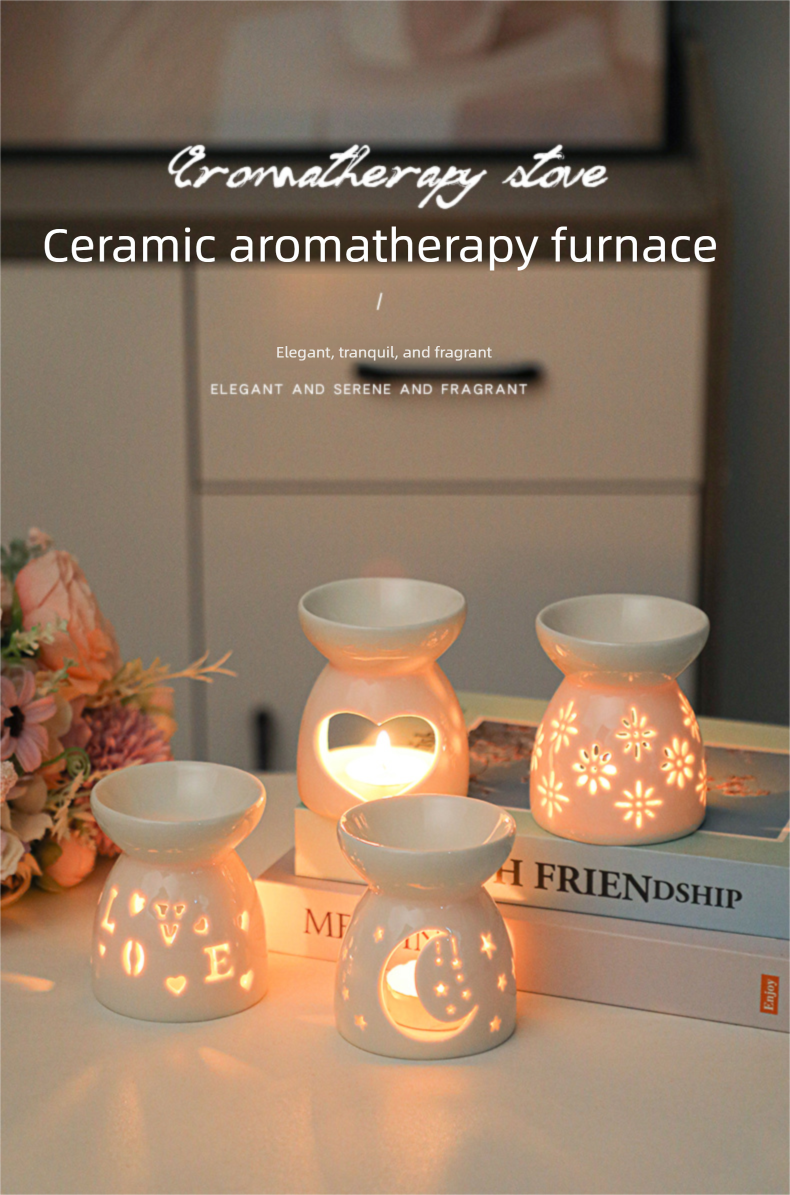 Ceramiczny palnik z pustym wnętrzem, olejek eteryczny do aromaterapii, kreatywny wystrój domu_voghion.com