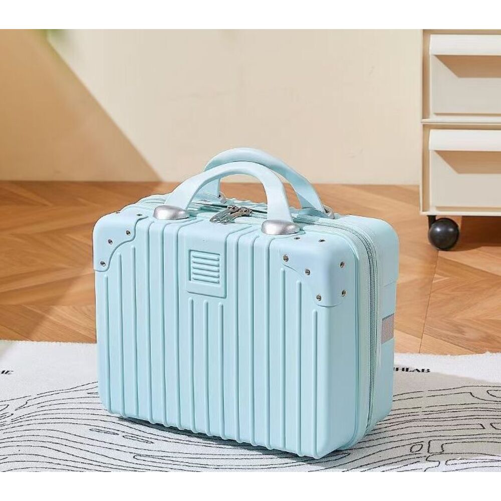 Suitcase Makeup Case 14inch Portable Storage Small Luggage Simple High-End Lightweight Travel Bag Set With A Sense Of_voghion.com