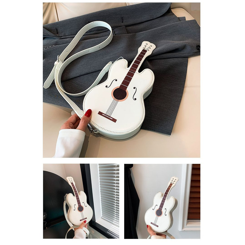 Borsa a tracolla a forma di chitarra per donna elegante e casual_voghion.com