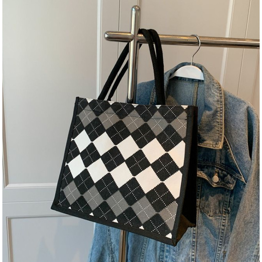 Damernas casual canvas tote väska för vardag och studier_voghion.com