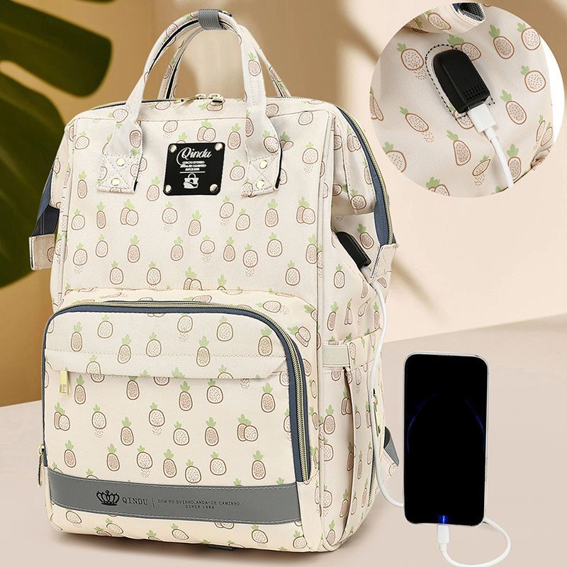 Nova bolsa para mamães, ideal para passeios: leve, multifuncional, espaçosa, elegante e impermeável._voghion.com
