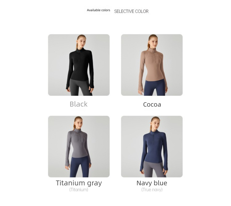 2025 Autumn Winter Fleece Top Long Sleeve European And American Yoga Clothing Fitness Running Sports Jacket For Women_desvips.com