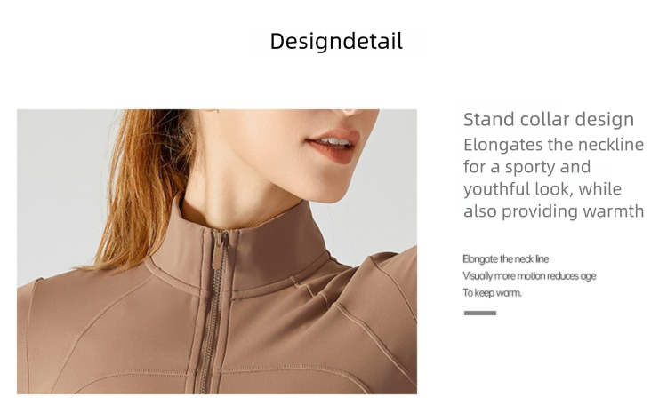 2025 Autumn Winter Fleece Top Long Sleeve European And American Yoga Clothing Fitness Running Sports Jacket For Women_desvips.com