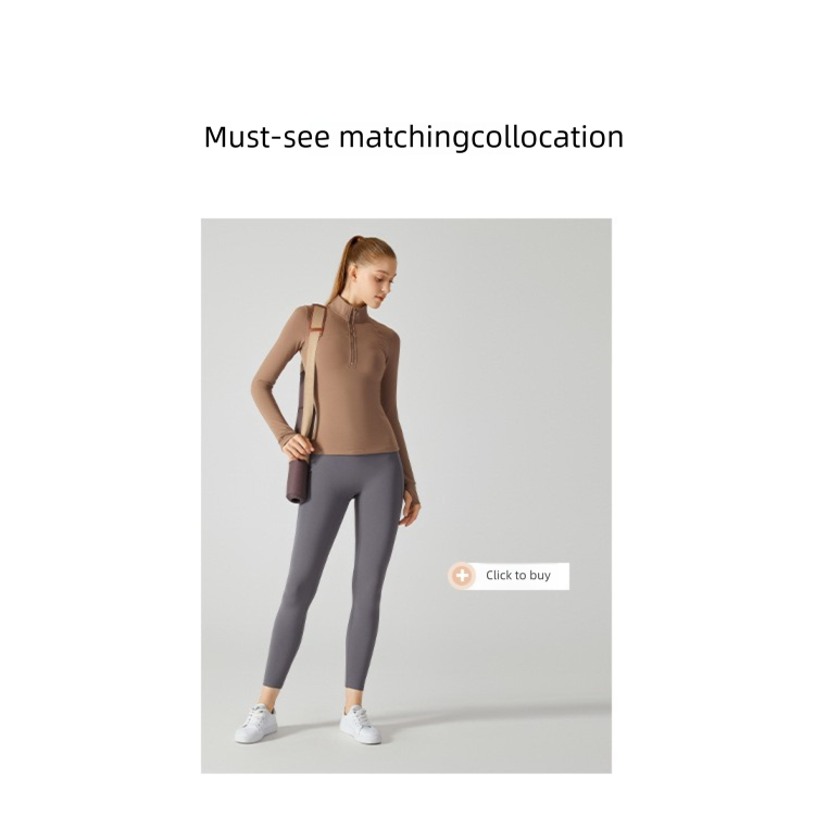 2025 Autumn Winter Fleece Top Long Sleeve European And American Yoga Clothing Fitness Running Sports Jacket For Women_desvips.com