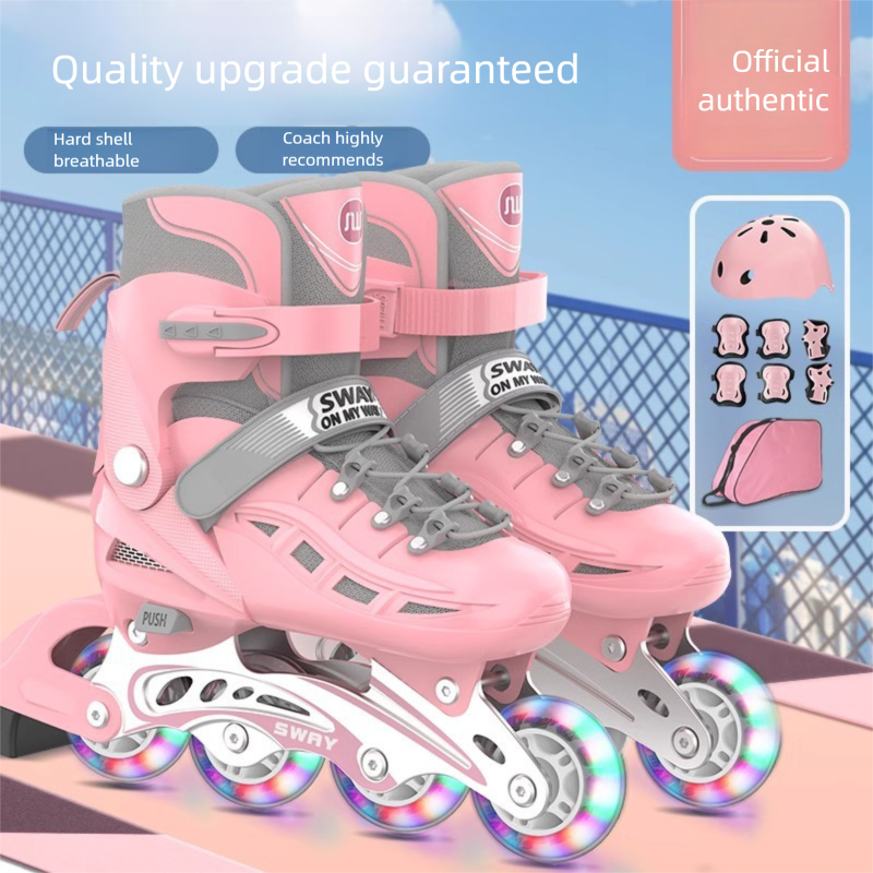 Manufacturer Supply Sway PU Sing Flash Adjustab Children's Rolr Skates For Boys And Girls, Inline Skates,_voghion.com