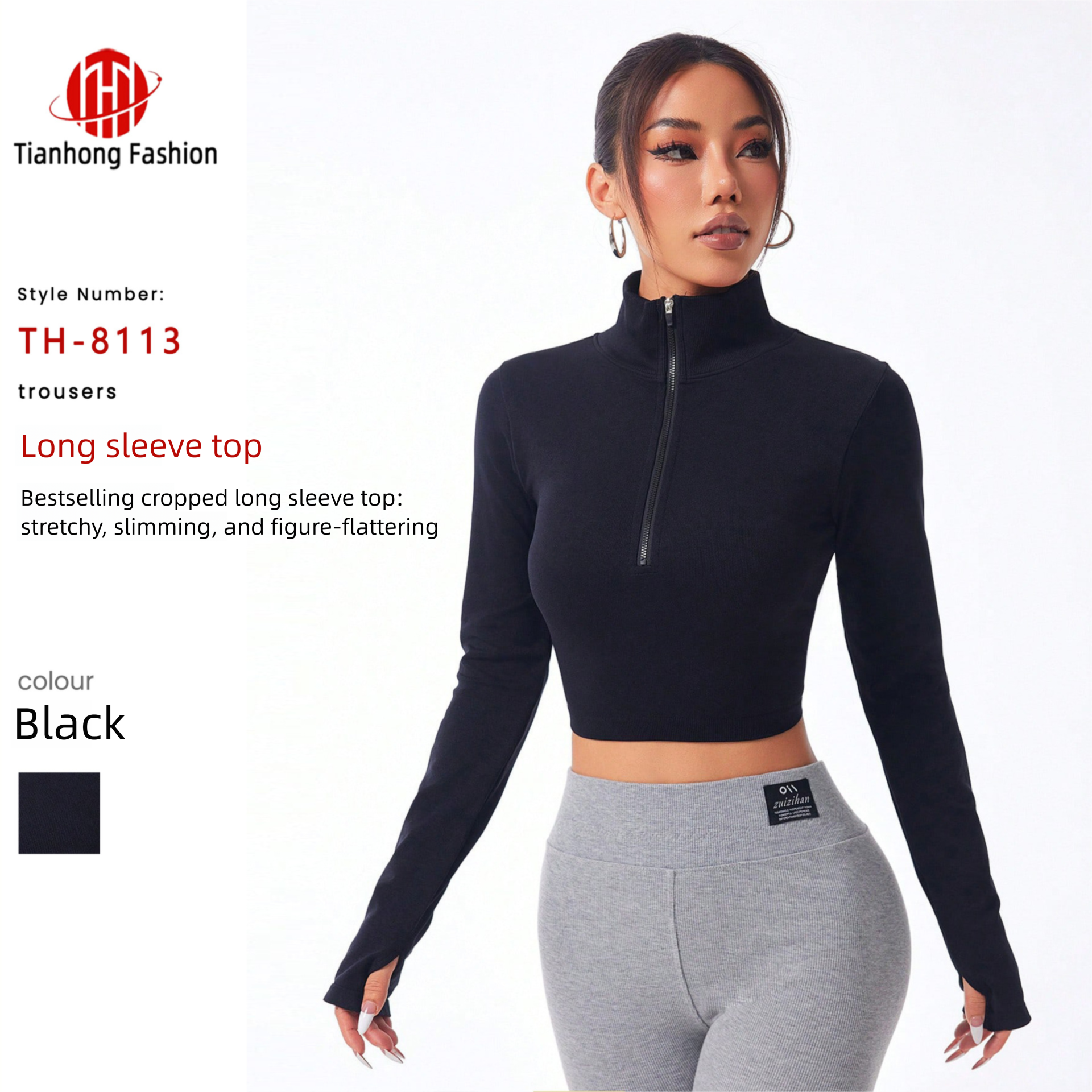 Cross-Border Jacket Sports Top Long Sleeve 2025 New Yoga Set Casual Slim Fit Fitness Clothing For Women_voghion.com