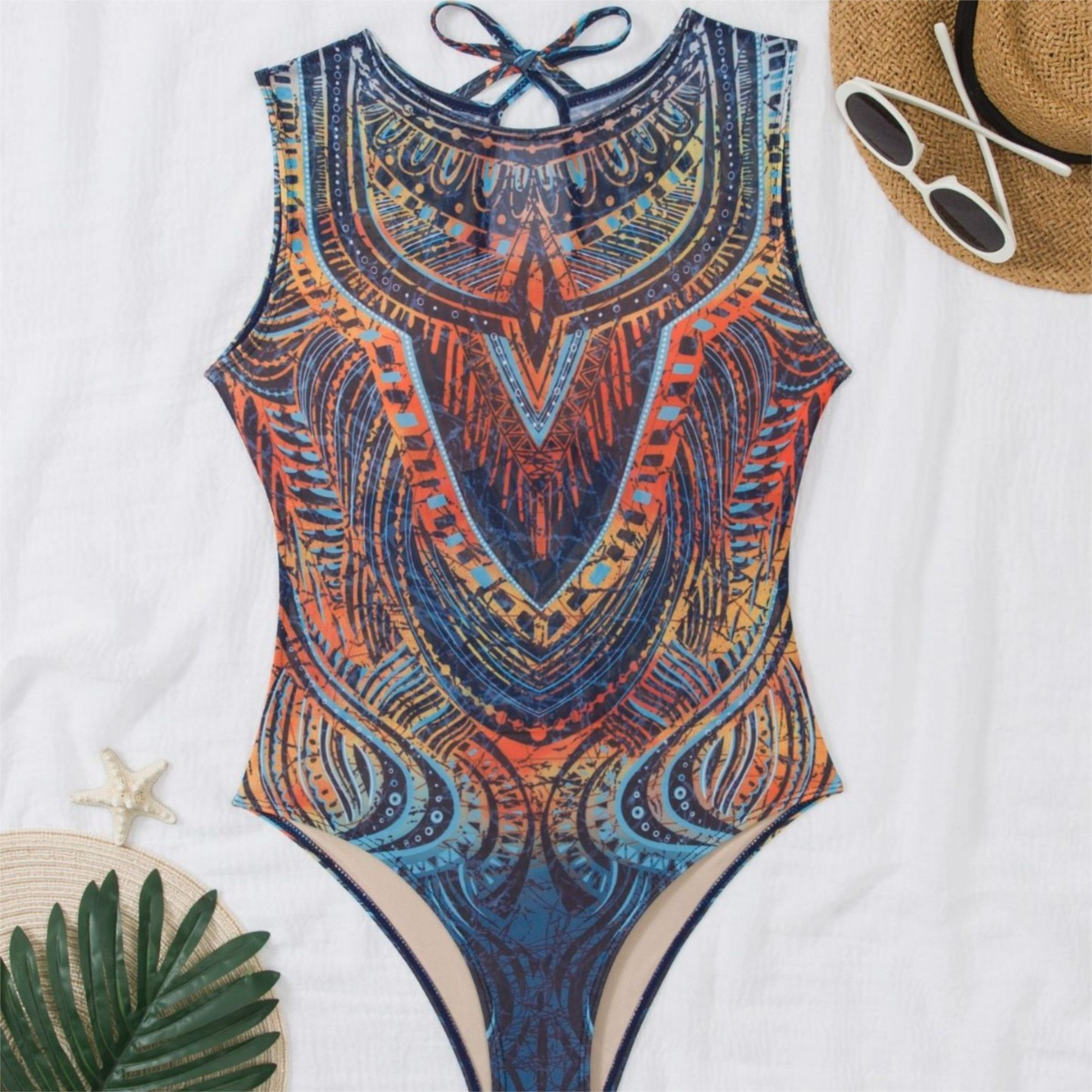 Smart Sun Protection Swimsuit For Women, New Quick-Dry European And American Cross-Border Swimwear Beach Dress_desvips.com
