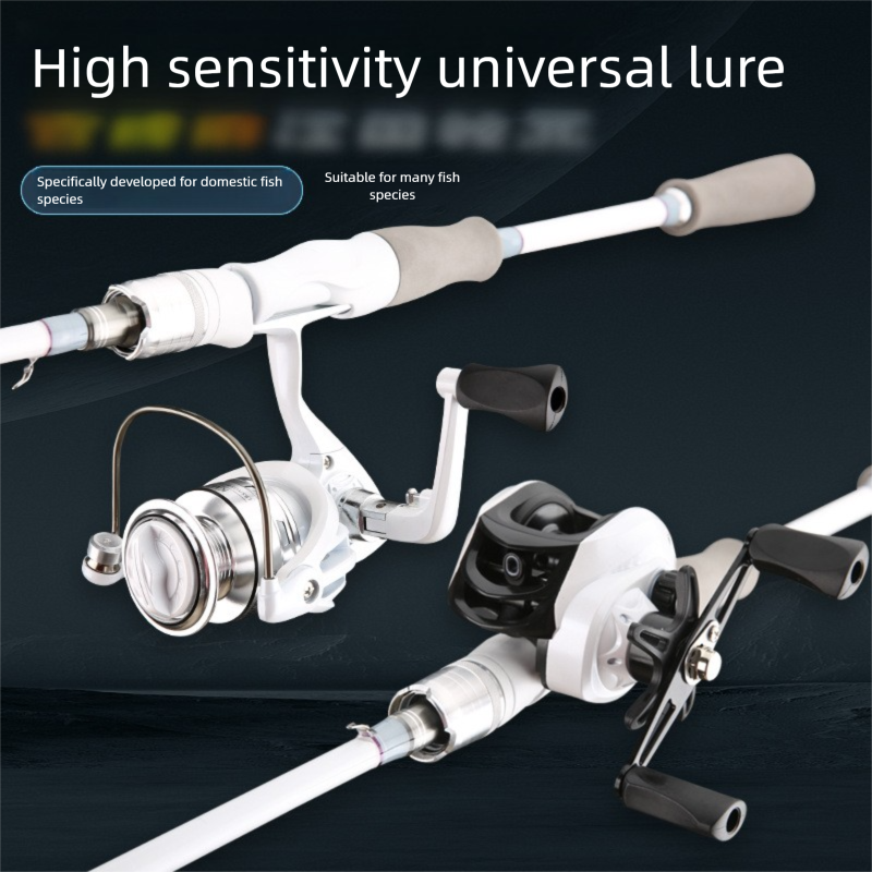 Beginner Lure Sea Fishing, Complete Set For Newcomers, Long Casting Straight Gun Handle Small White Fishing Rod_desvips.com